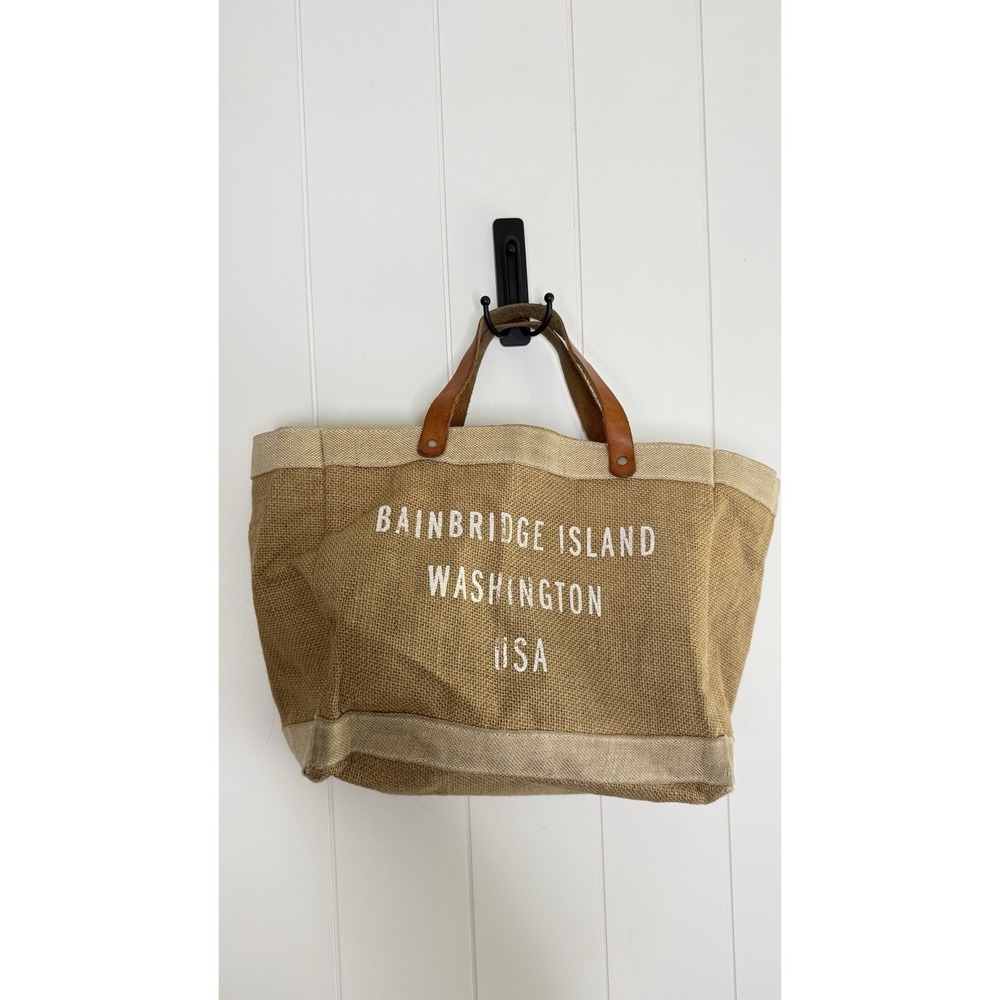 Apolis Global Citizen Bainbridge Island Market Bag‎ Leather Handles Seattle WA
